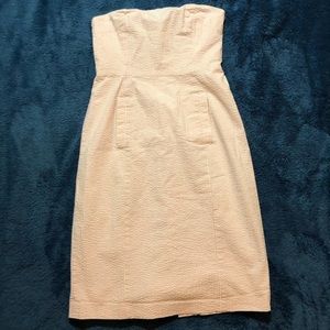 J crew seersucker pink dress